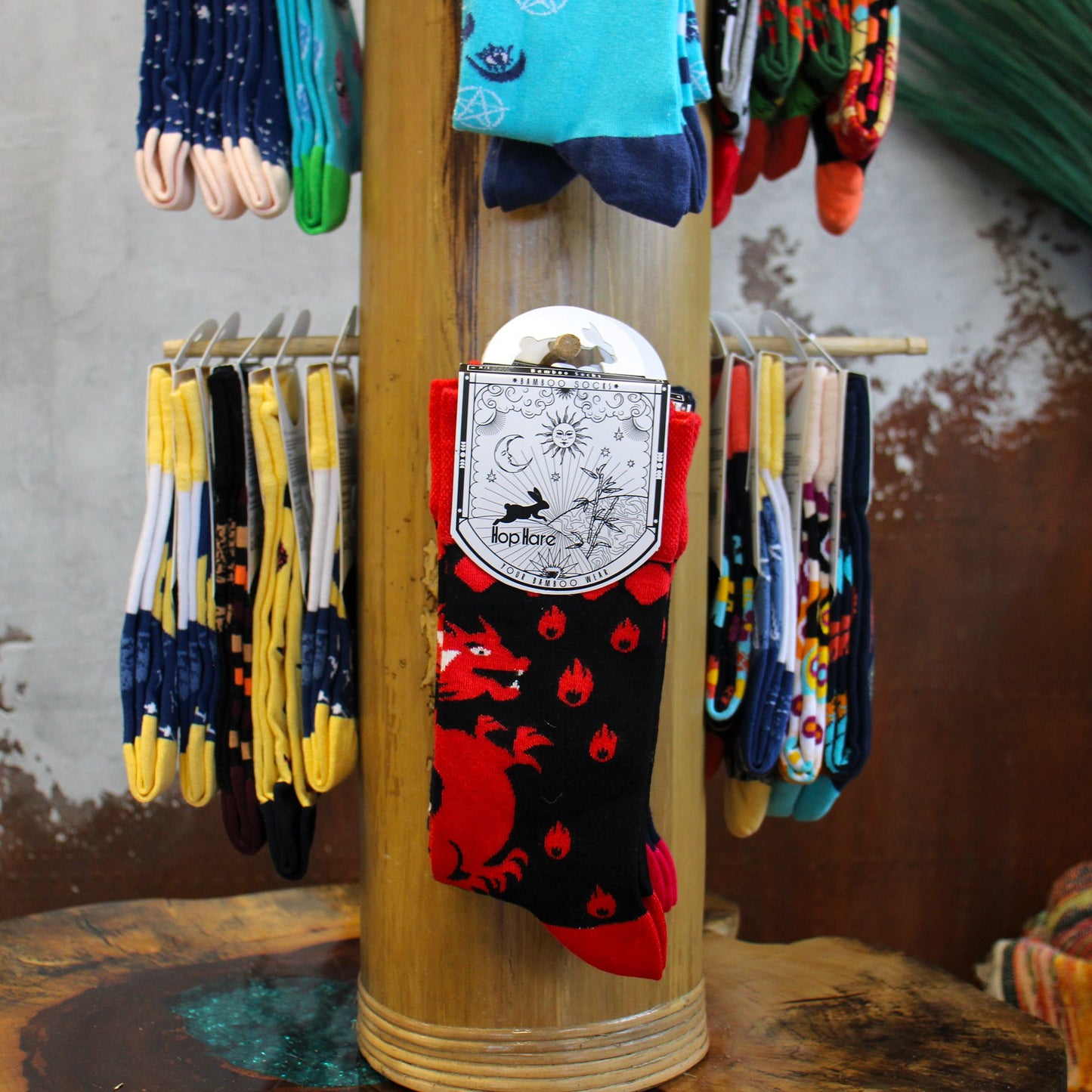 Hop Hare Bamboo Socks M/L - Cosmic Elephant