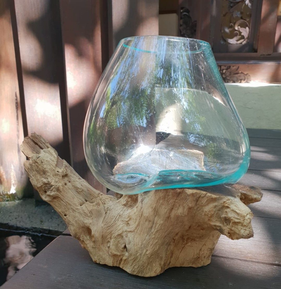 Molten Glass on Wood