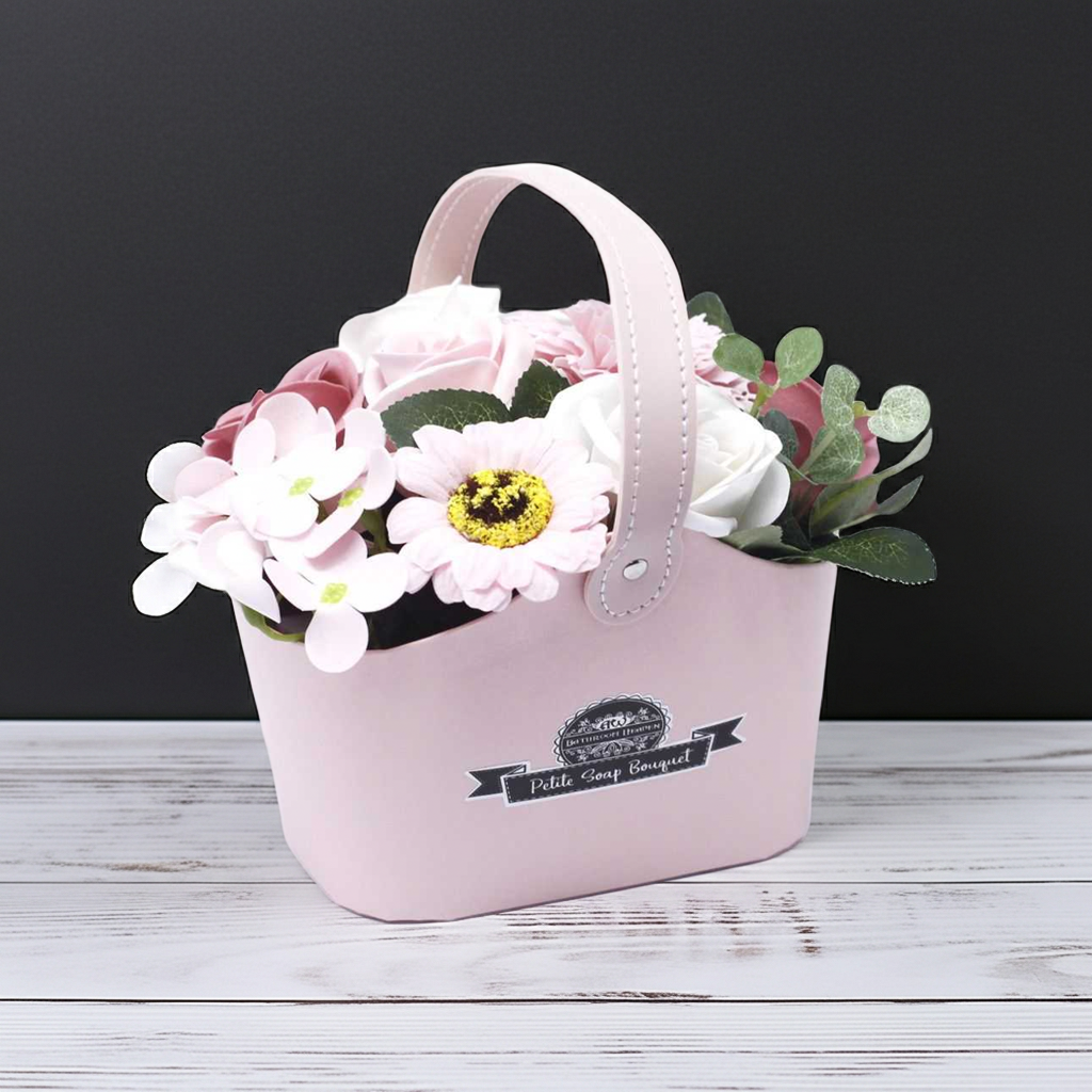 Bouquet Petite Basket - Peaceful Pink
