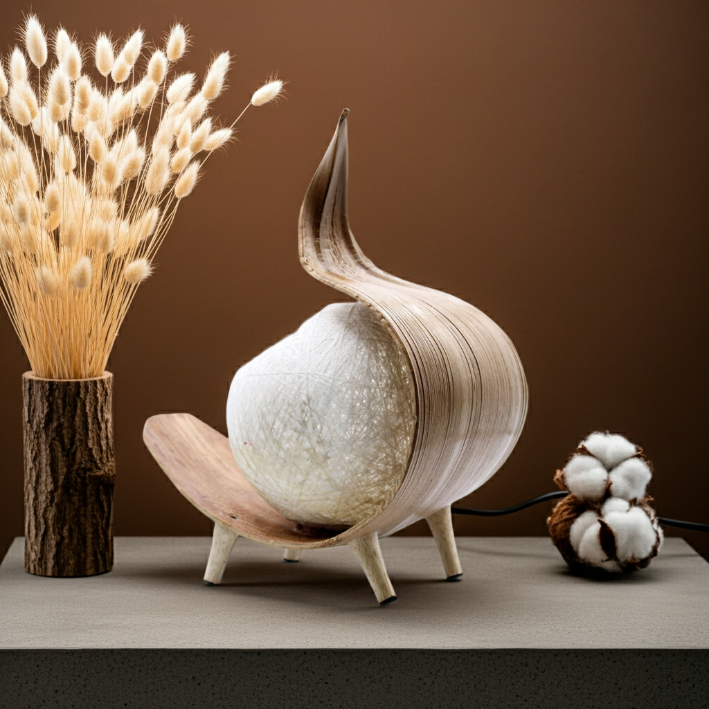 Natural Coconut Lamp - Chocolate Twist