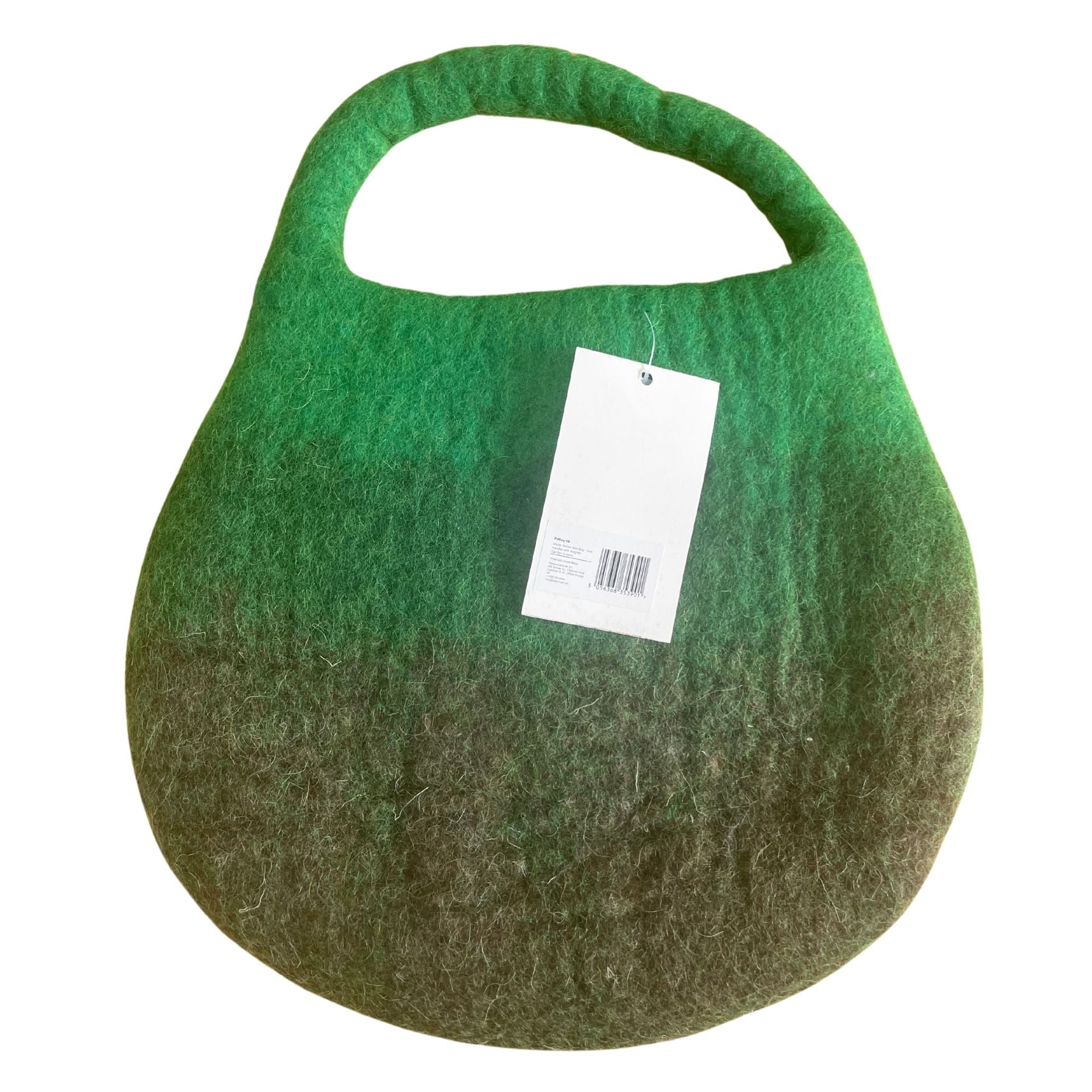 Water Felted Bee Bag - One Handle with Magnet - Garden Greens