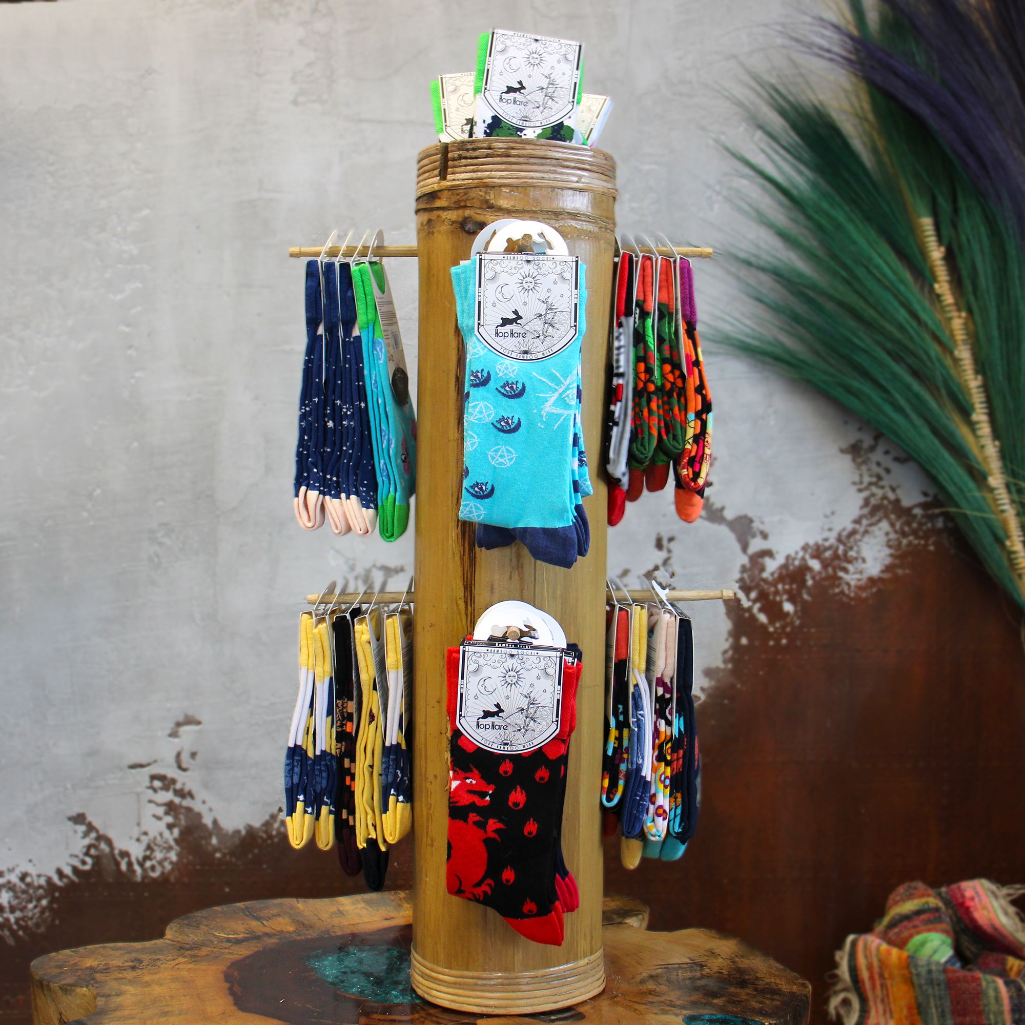 Hop Hare Bamboo Socks M/L - Mandala Flowers