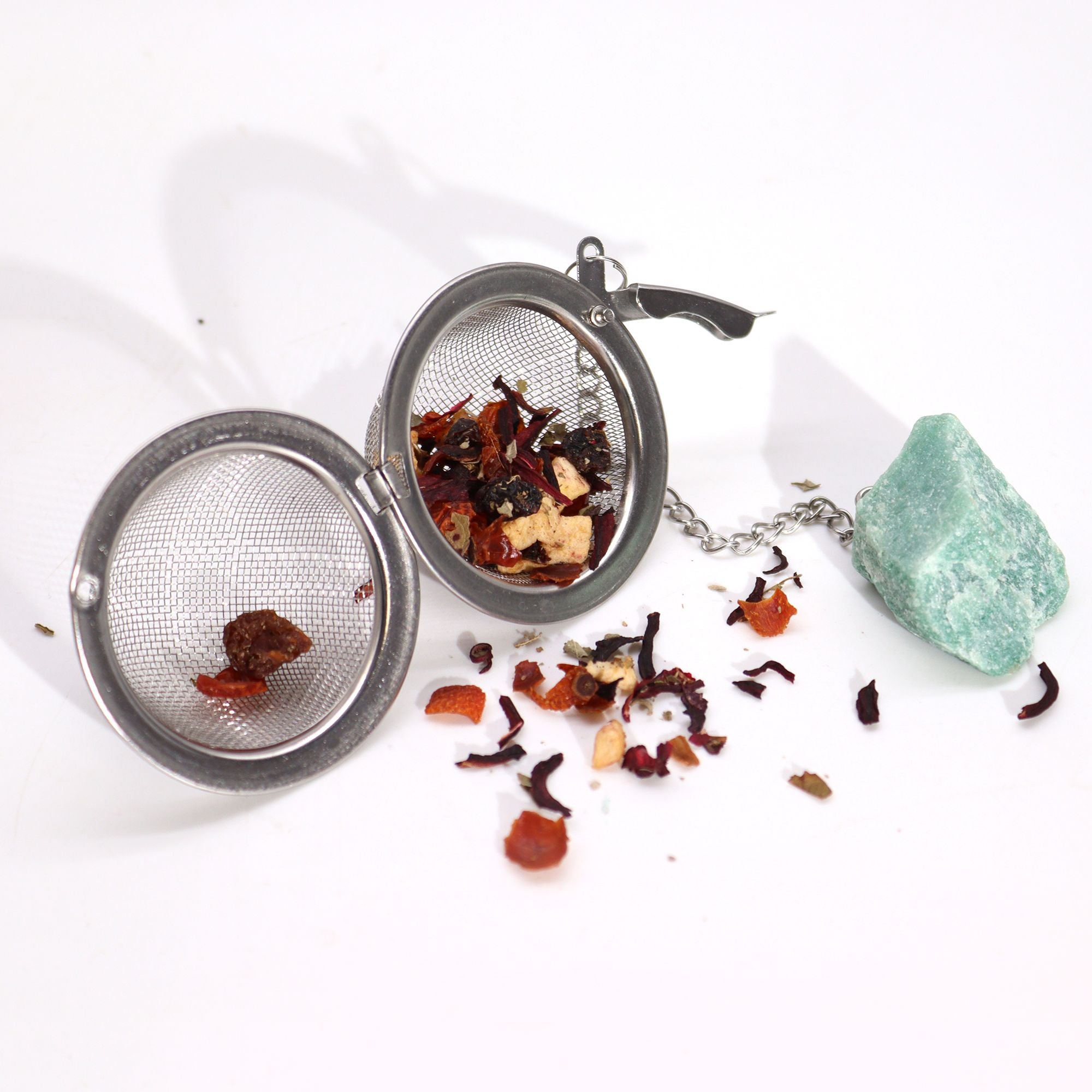 Raw Crystal Gemstone Tea Strainer - Carnelian