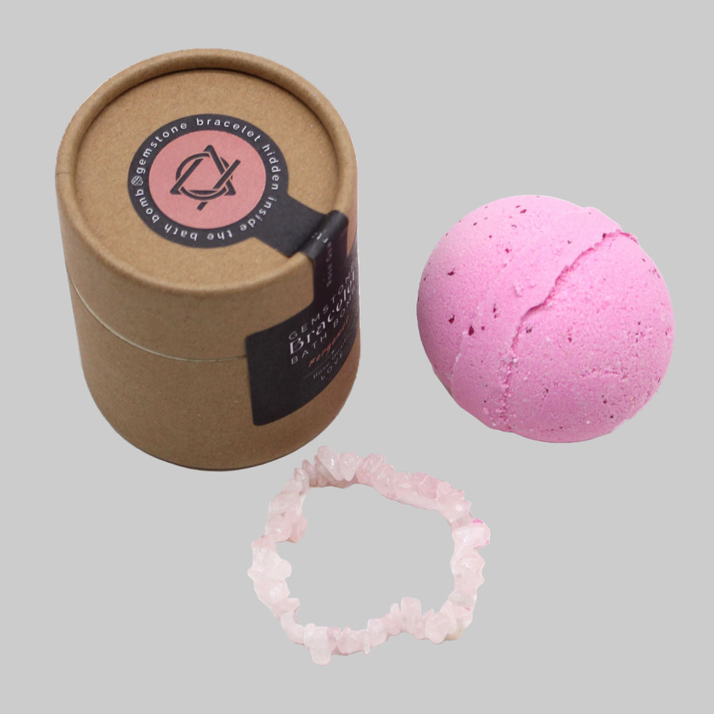Rose Quartz Gem Bracelet Bath Bomb