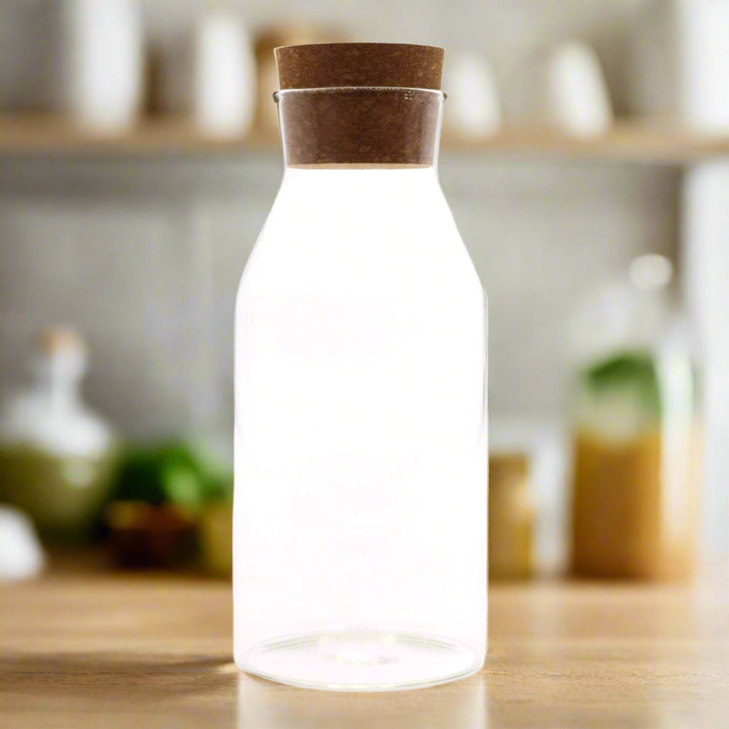 Cottage Cork Glass Jar - Clear - 20cm