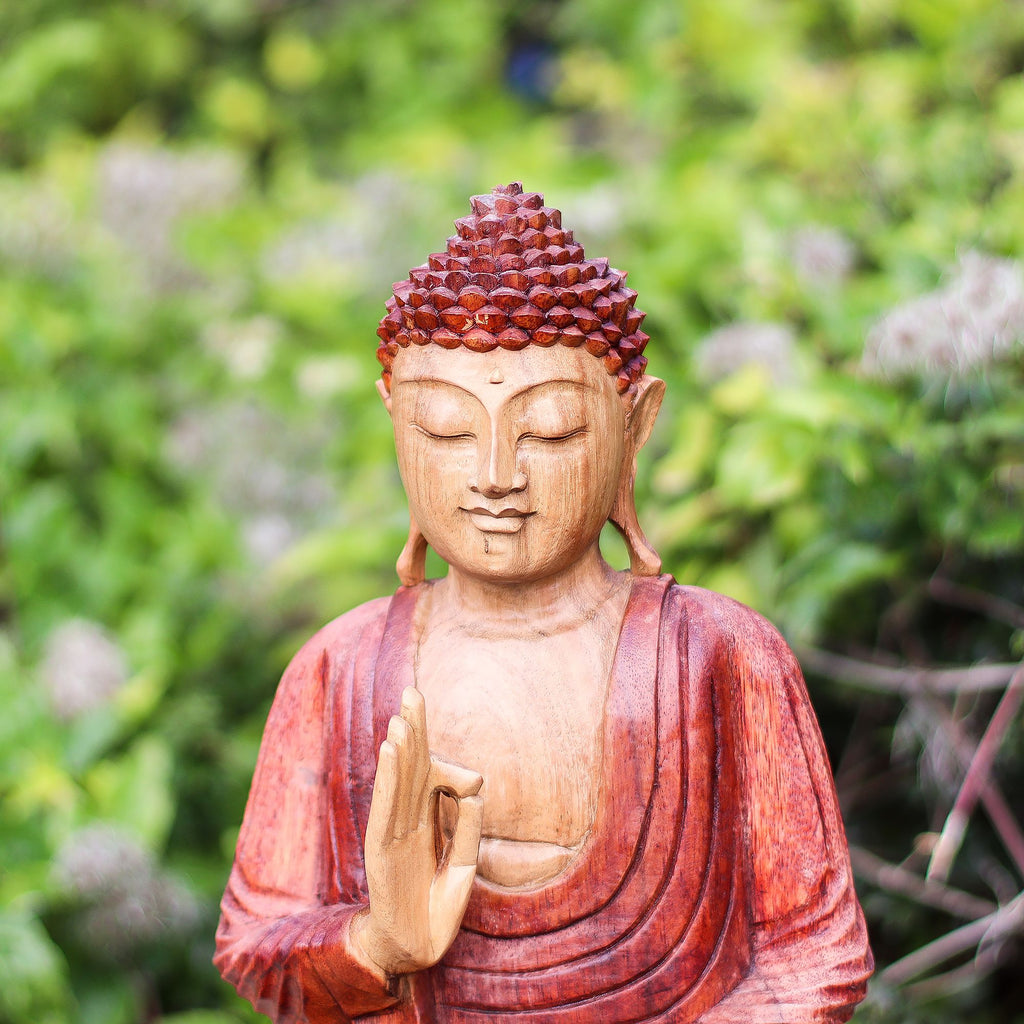 Hand Carved Buddha Statue - 30cm Teaching Transmission