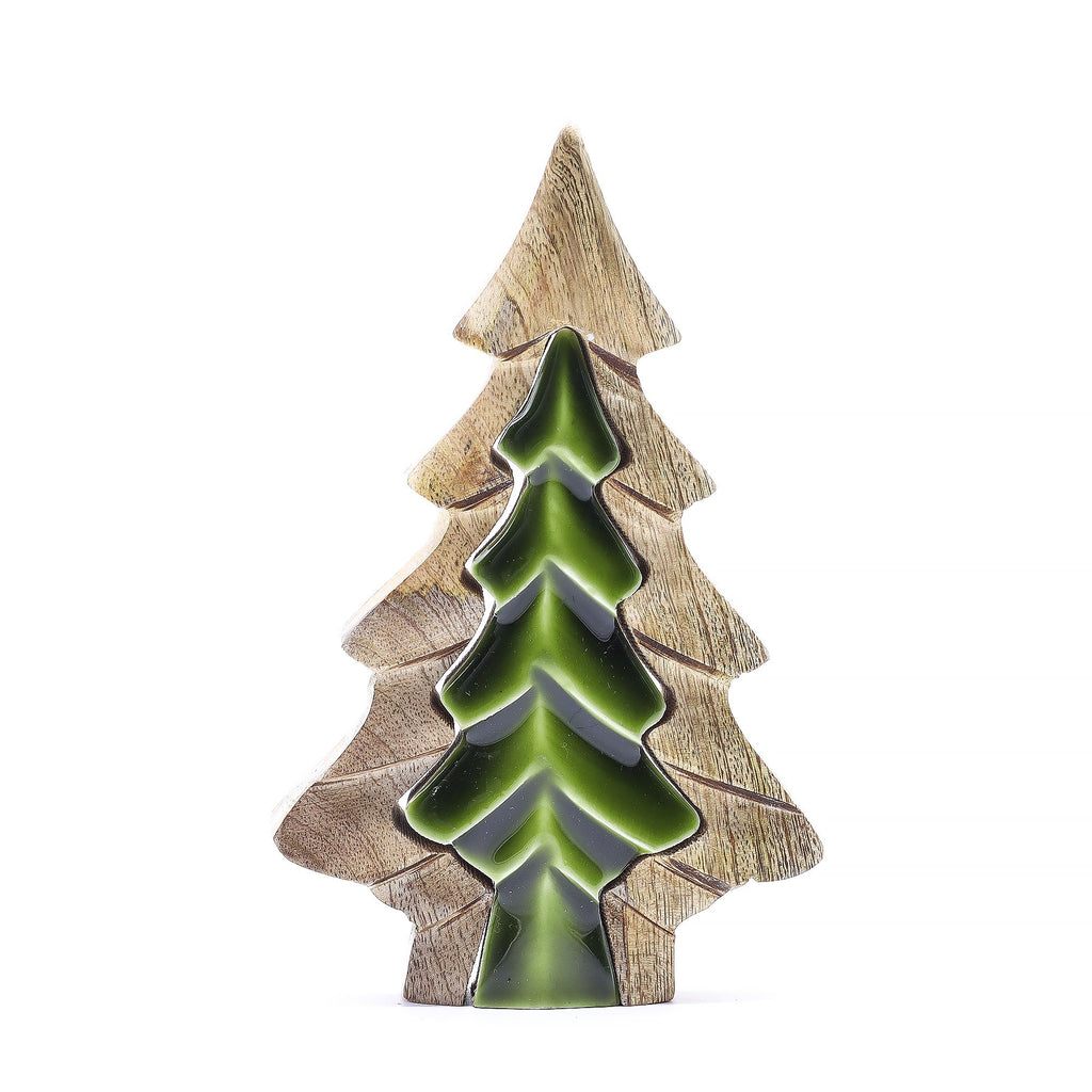 Lost in the Forrest - Small Tree in a Tree Wooden Decoration - 15x10cm