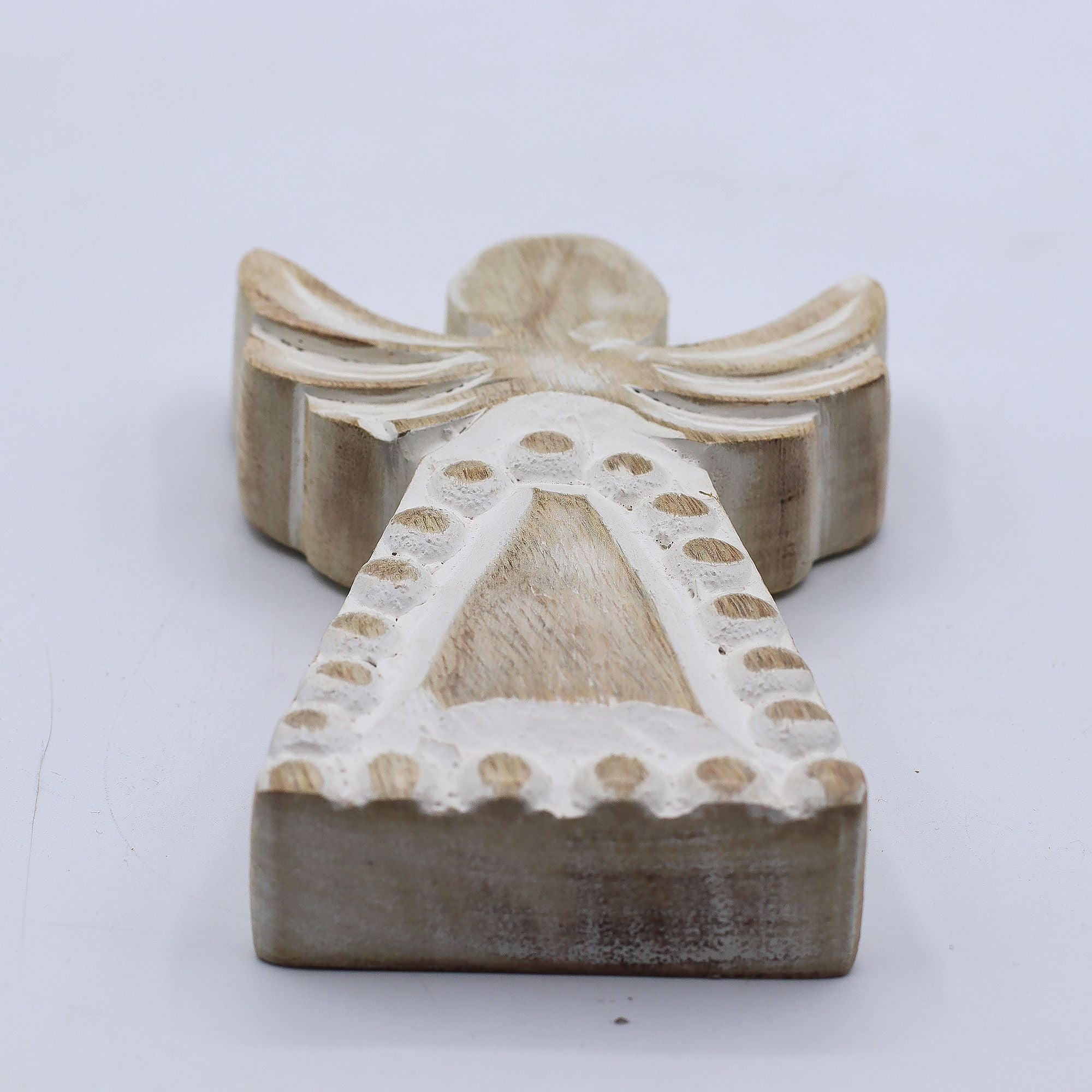 Mango Wood Angel - Whitewash