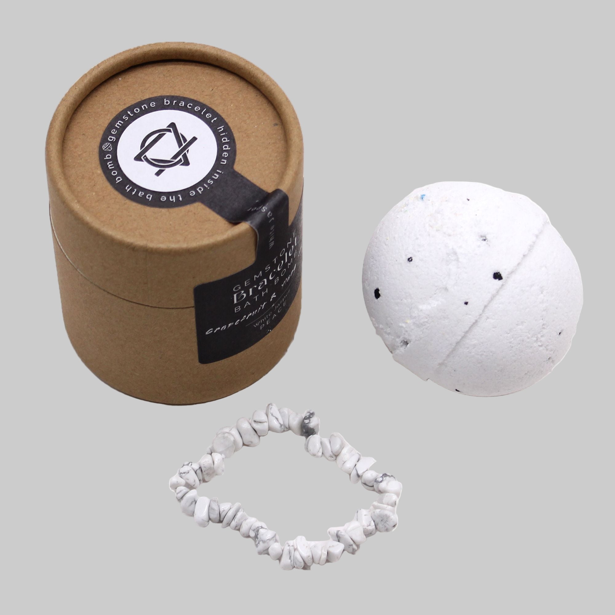 White Jasper Gem Bracelet Bath Bomb