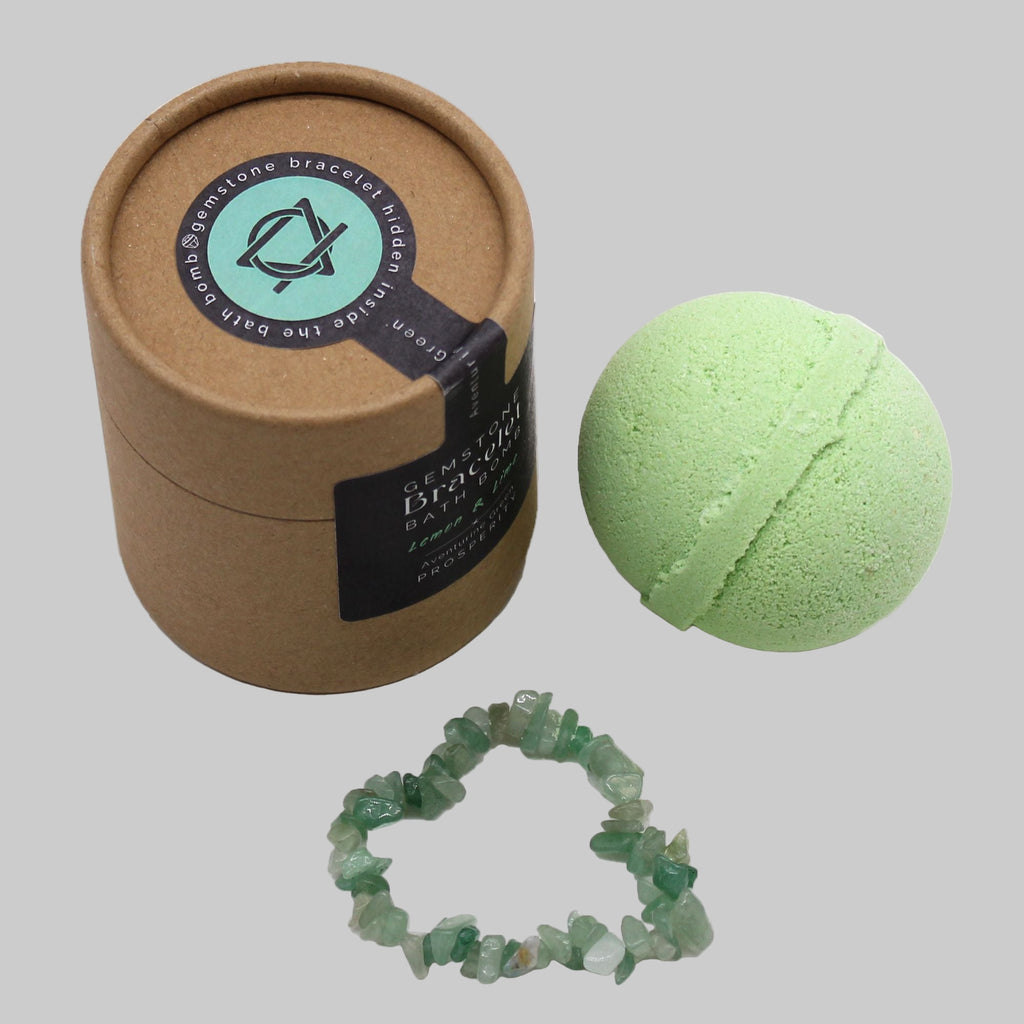 Green Aventurine Gem Bracelet Bath Bomb