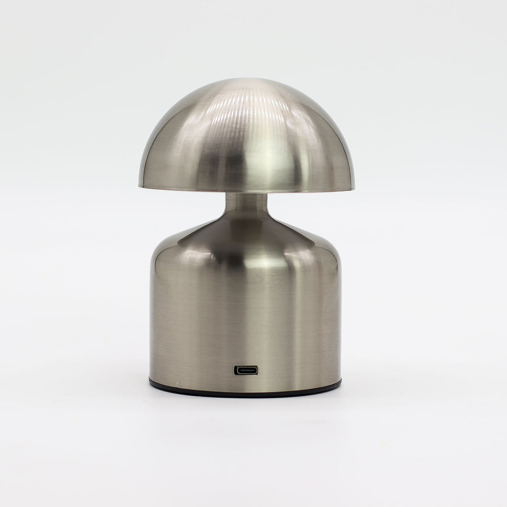 Touch Lamp - Dome Mushroom Silver - USB (C) - Rechargable  (400 Watt)
