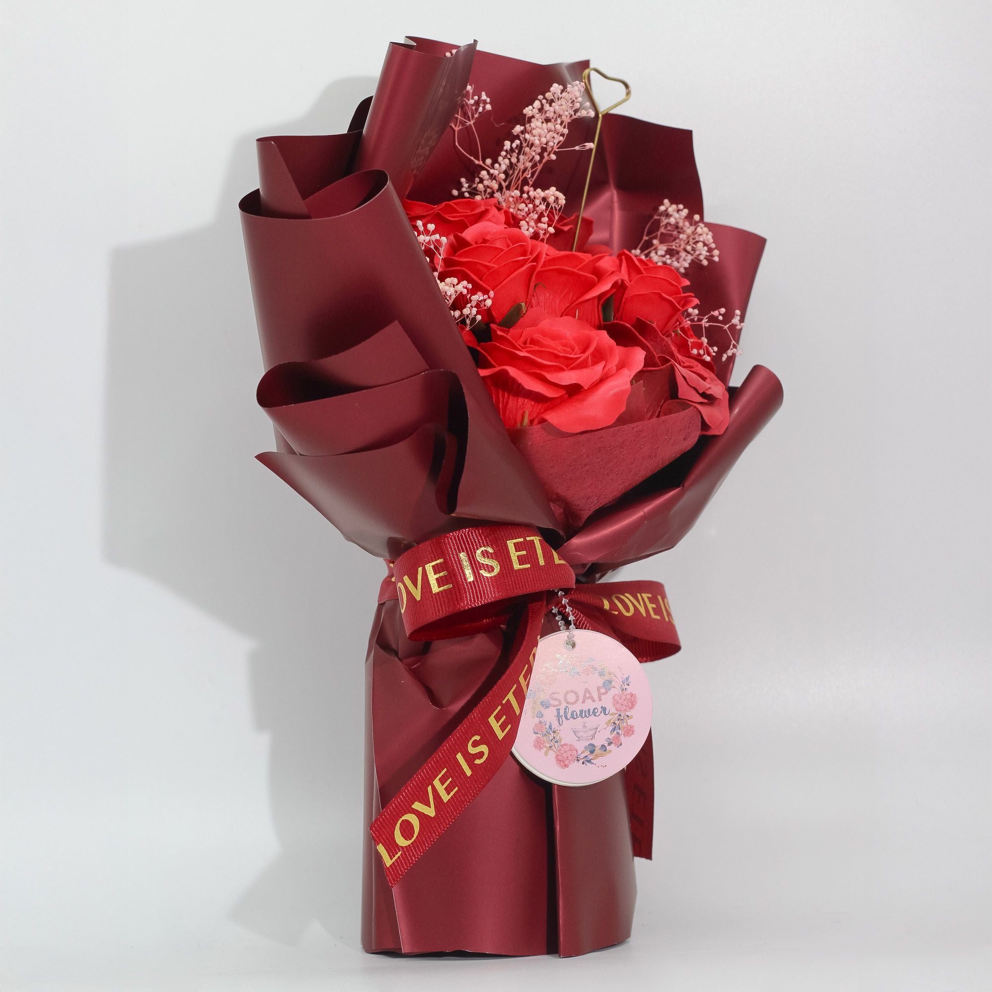 Large Red Roses Soap Bouquet - Love is Eternal -  With Gift Card