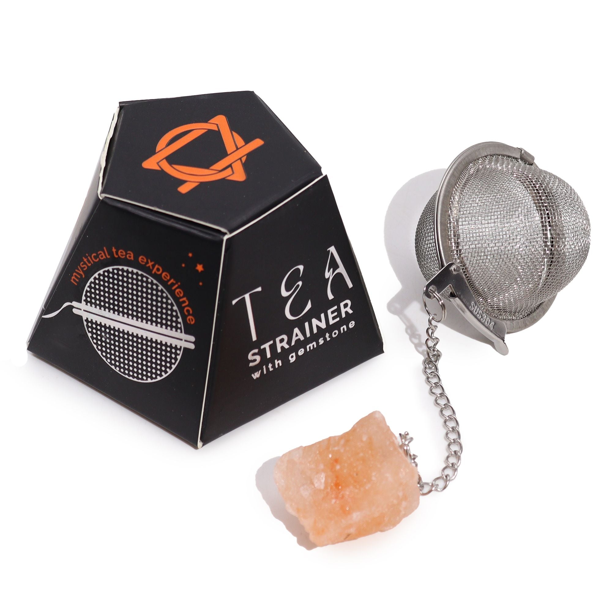 Raw Crystal Gemstone Tea Strainer - Carnelian