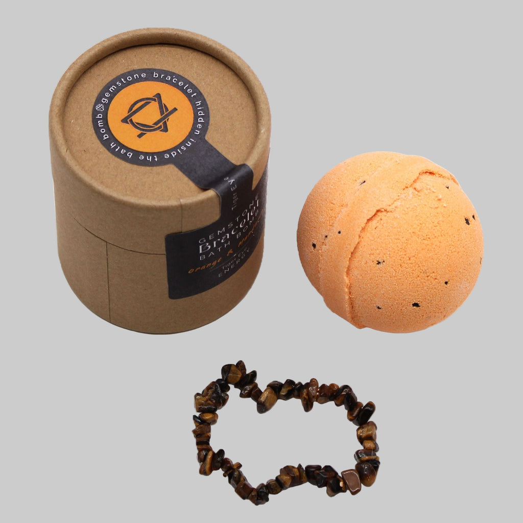 Tiger Eye Gem Bracelet Bath Bomb
