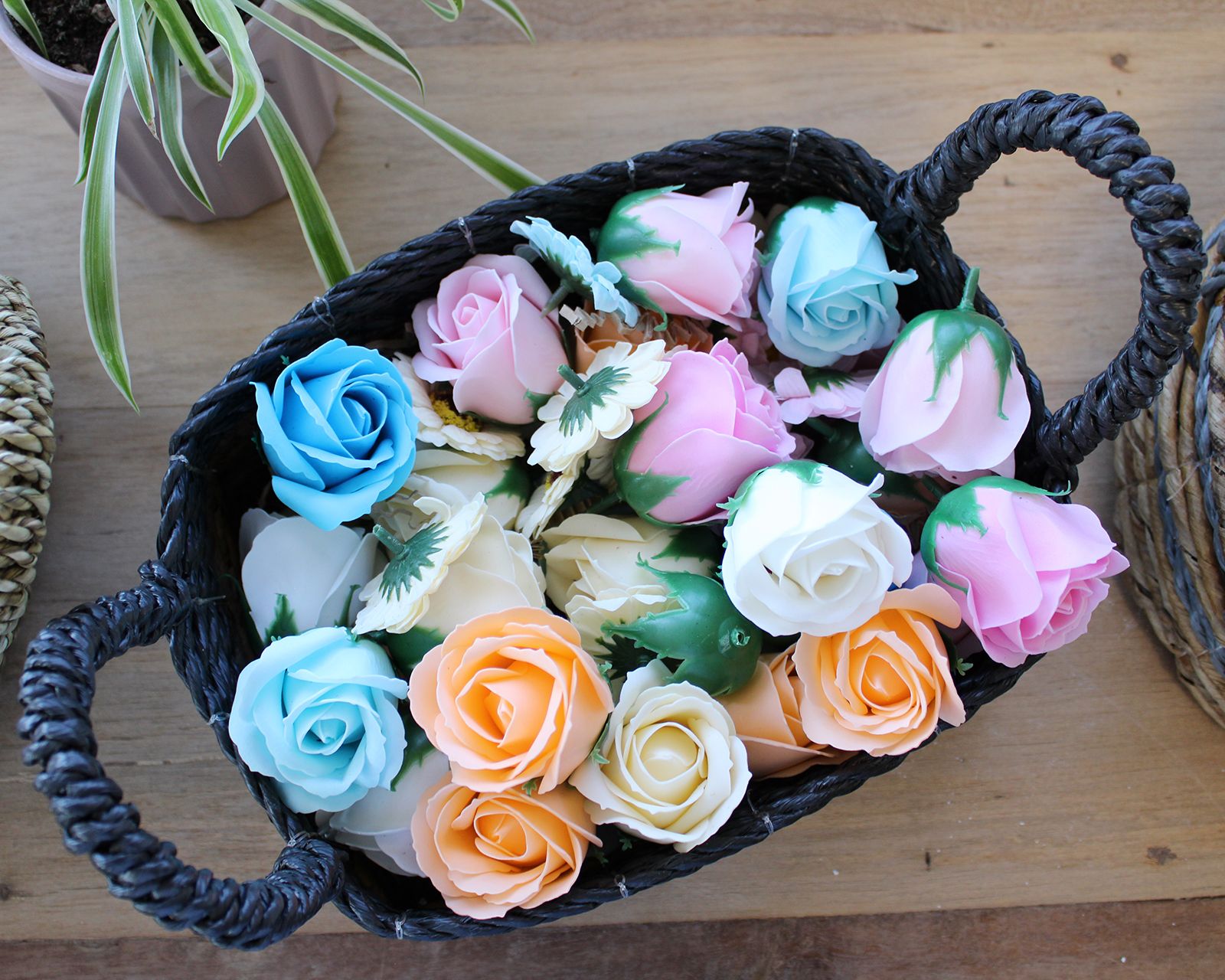 Banana Leaf & Seagrass Square Basket- Set of 3