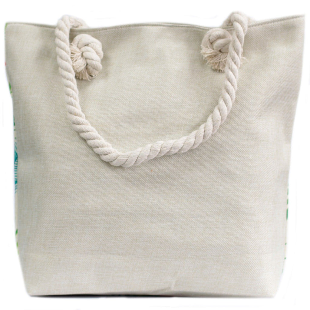 Rope Handle Bag - Pink Flamingo