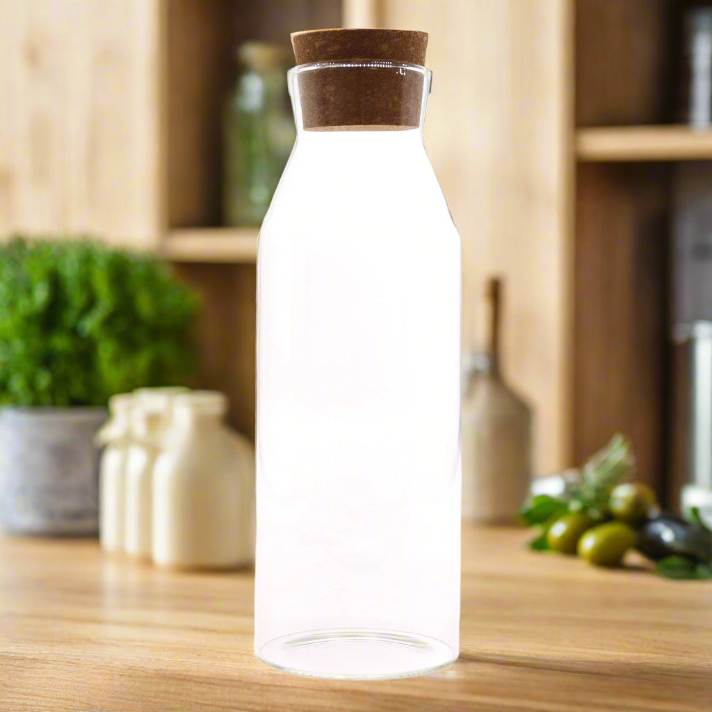 Cottage Cork Glass Jar - Clear - 25cm