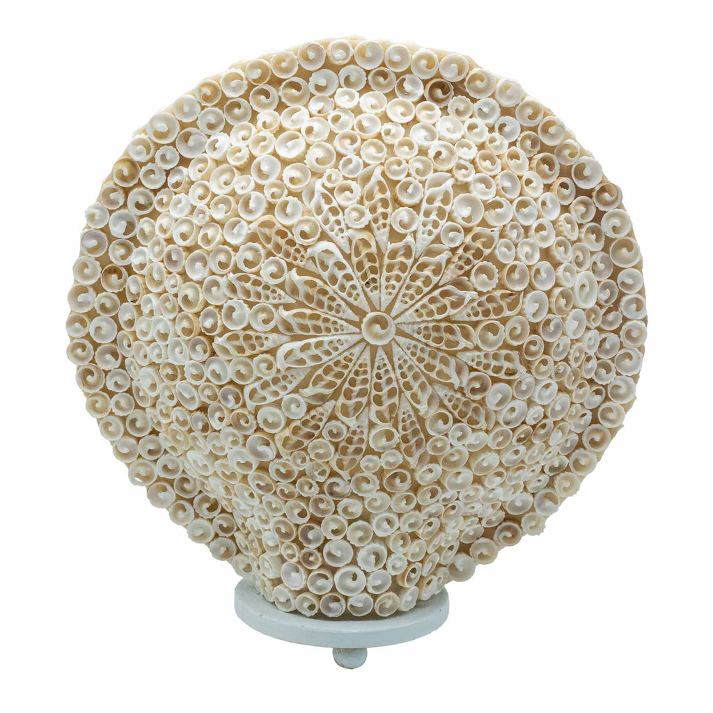 Boho Sea Shell Lamp - Cut Art Shell Large Round - 30cm