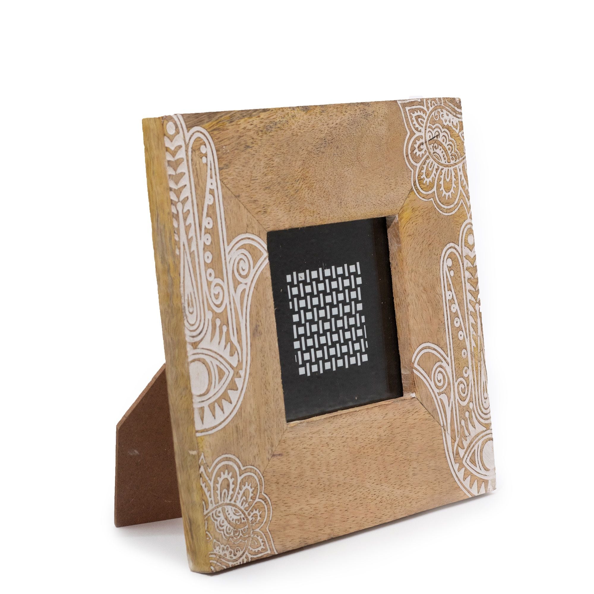 Small Mango Wood Picture Frame (for 10x15cm) 20x20x2cm- Hansa - White