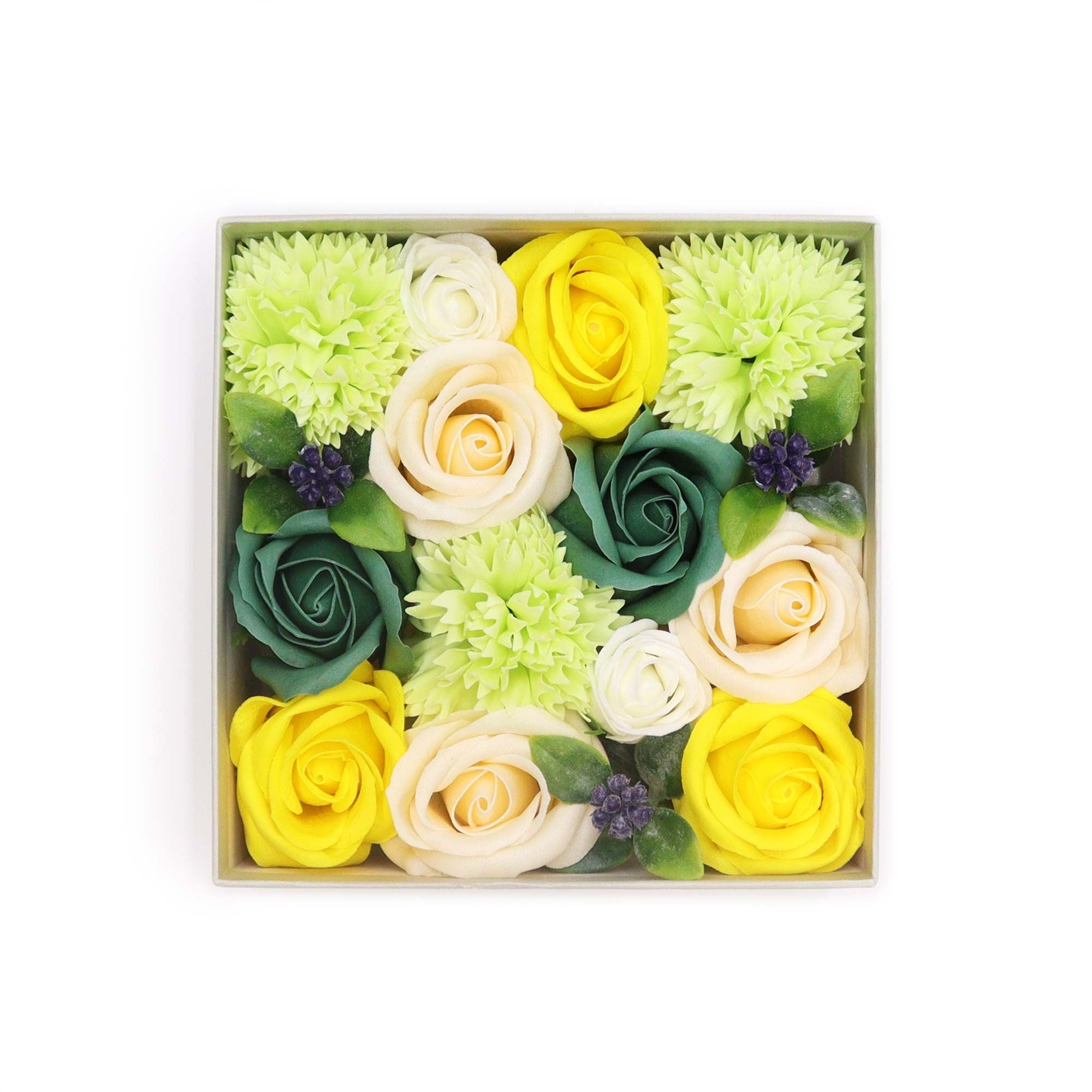 Square Box - Spring Celebrations- Yellow & Greens