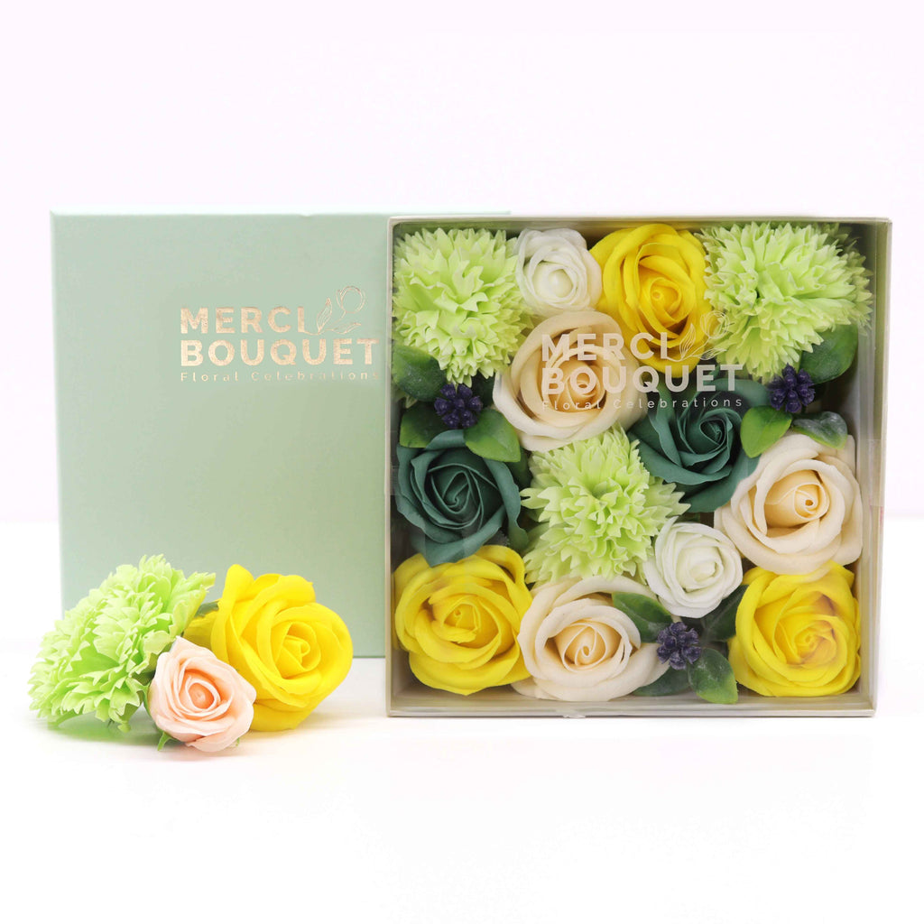 Square Box - Spring Celebrations- Yellow & Greens