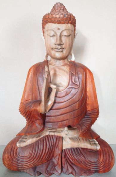 Hand Carved Buddha Statue - 60cm Teaching Transmission