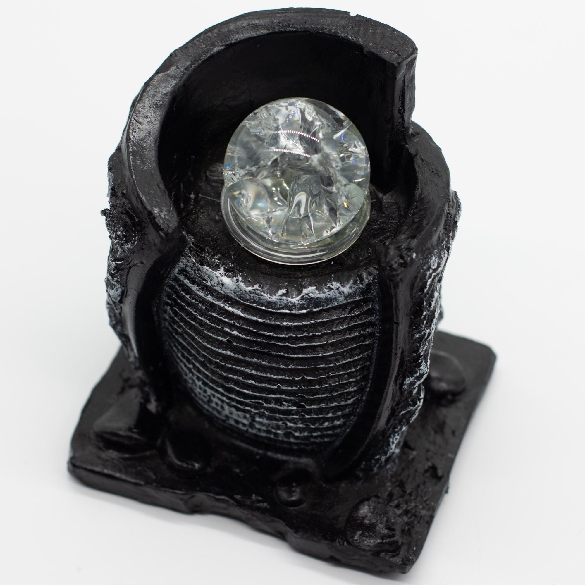 Tabletop Water Feature -15x13x20cm - Water Pot & Crystal Ball