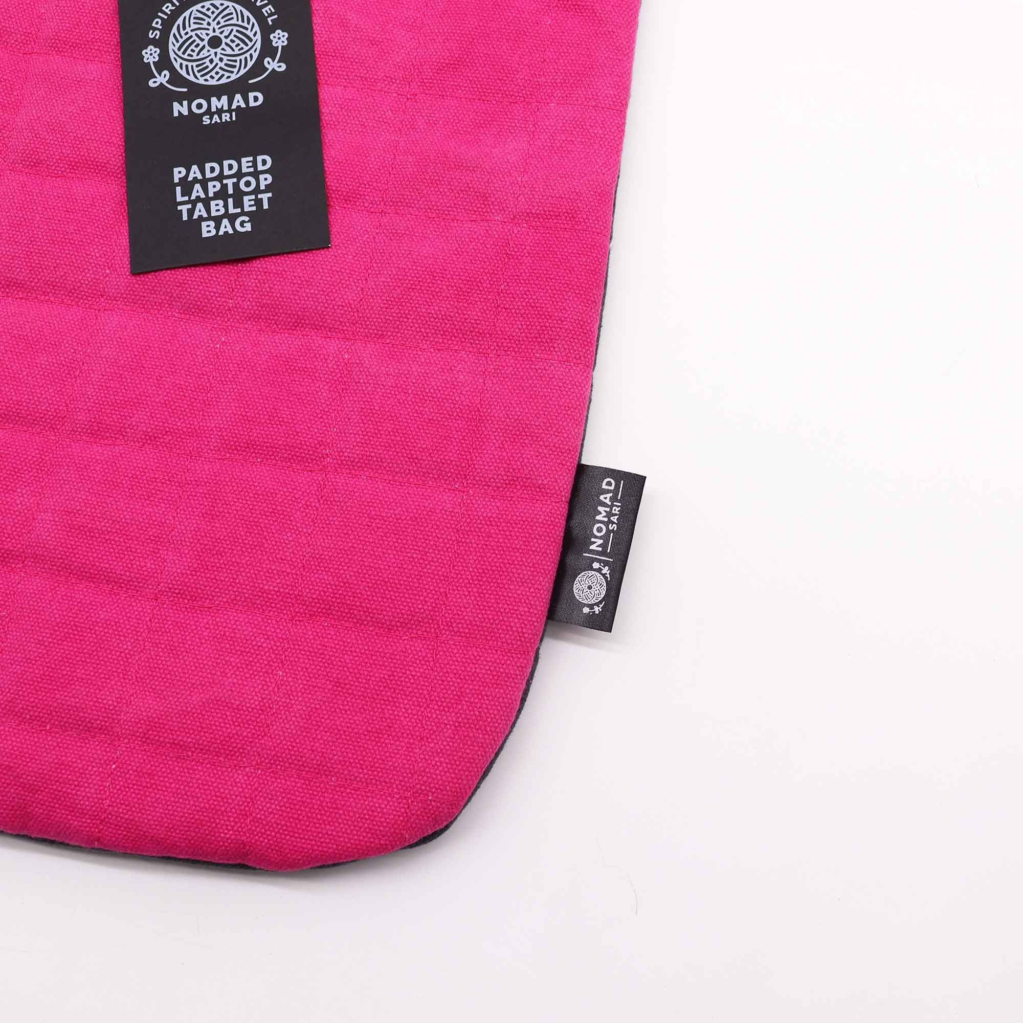 Laptop Padded Pouch - Shocking Pink - 14oz Stonewash