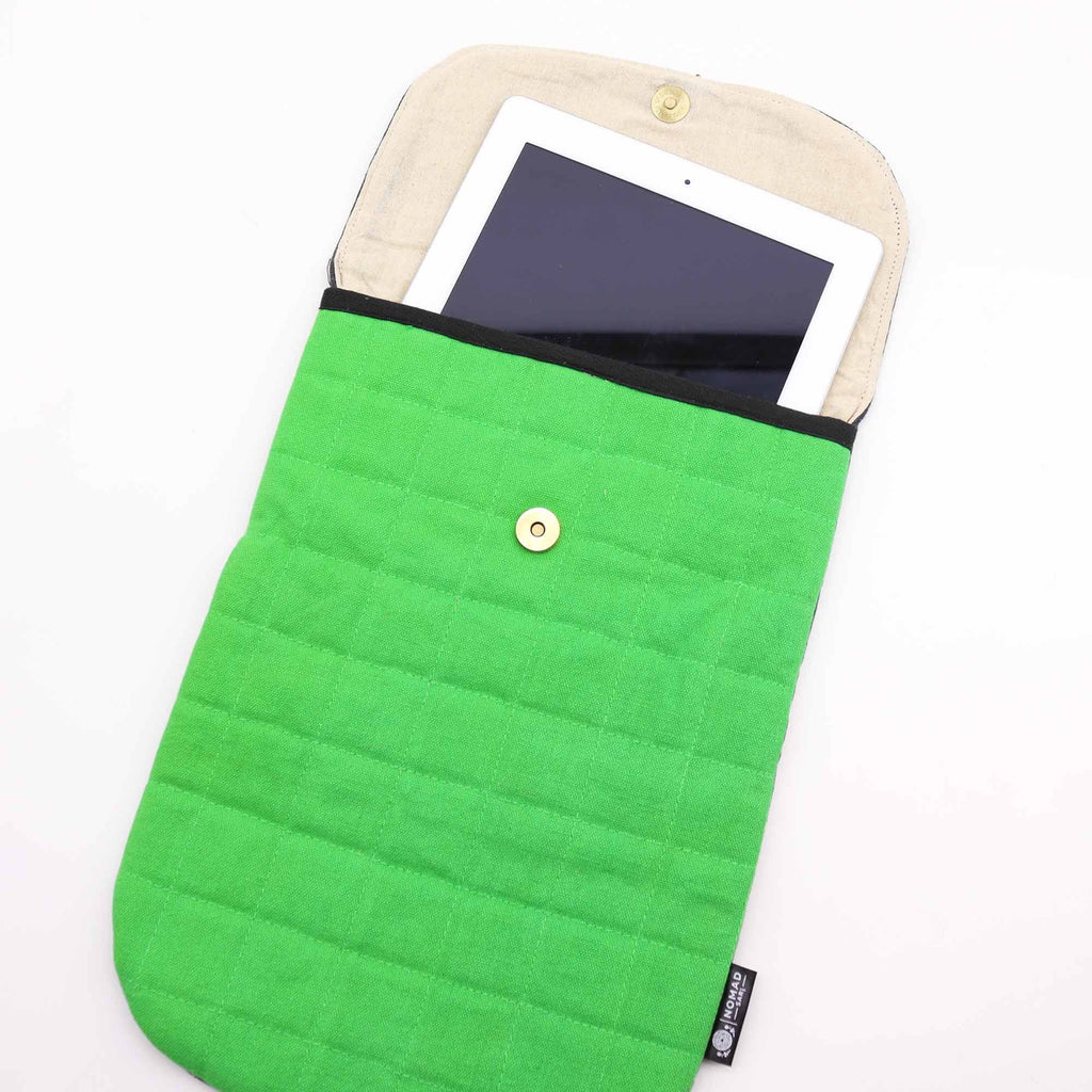 Laptop Padded Pouch - Frog Green - 14oz Stonewash