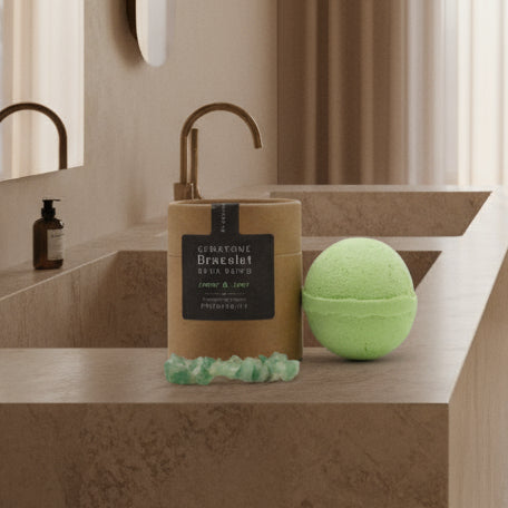 Green Aventurine Gem Bracelet Bath Bomb