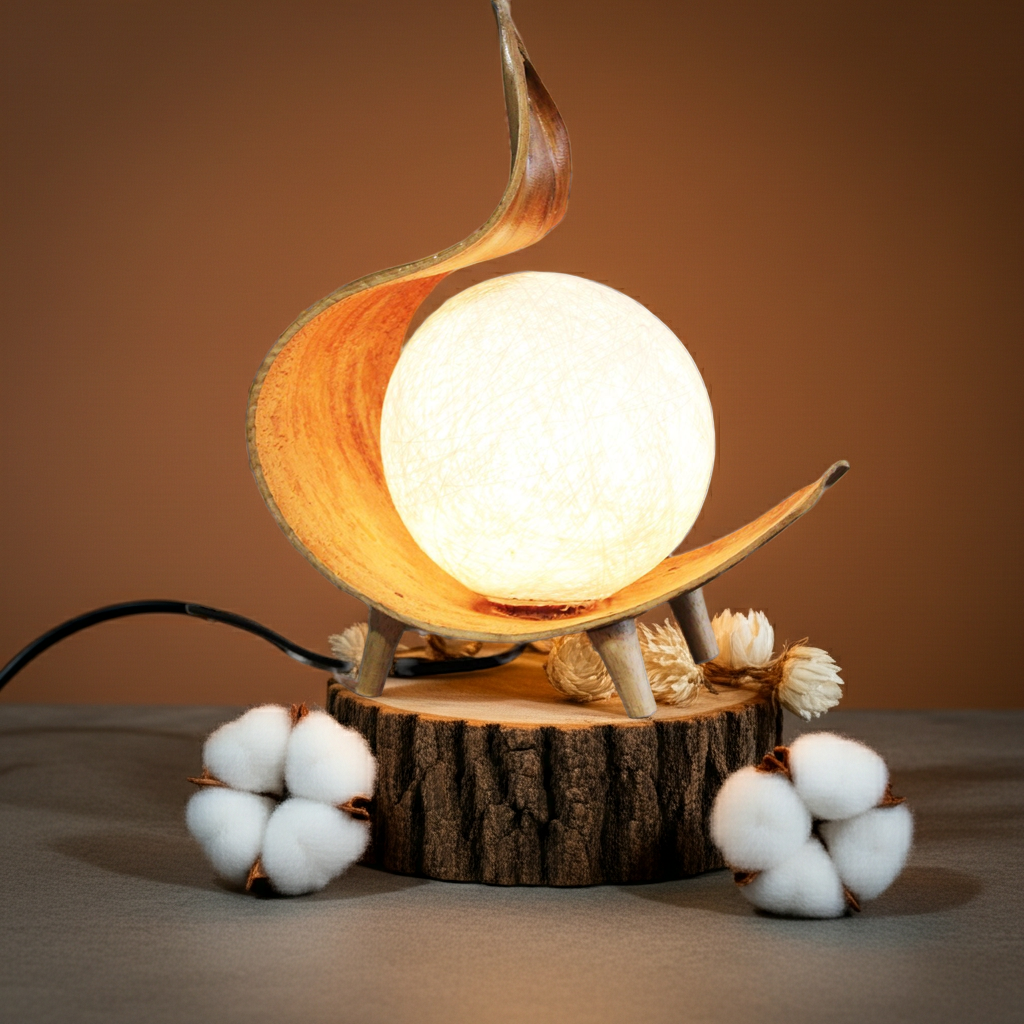 Natural Coconut Lamp - Chocolate Twist