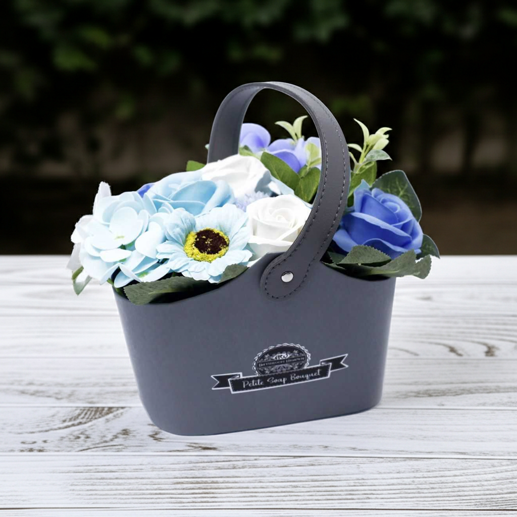 Bouquet Petite Basket - Soothing Blues